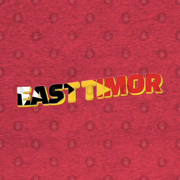 East Timor Vintage style retro souvenir by DesignerPropo